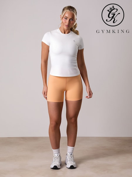 White - Gym King 365 Built In Bra T-shirt