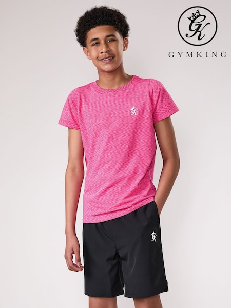 Gym King Pink Seamless Space Dye T-Shirt (W85696) | €31