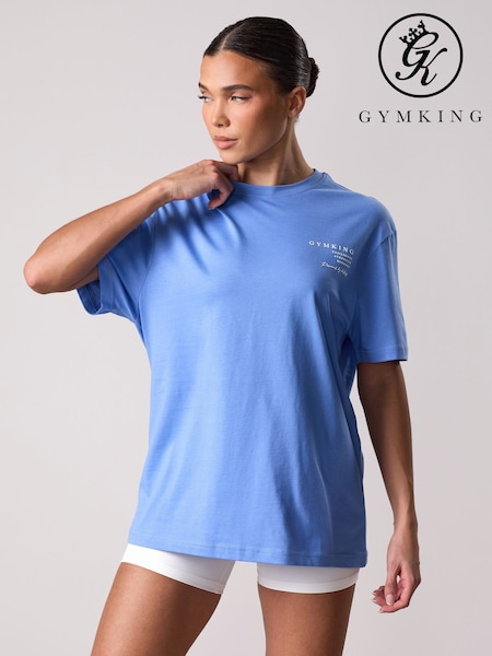 Gym King Blue Boyfriend Define T-Shirt (W85700) | R$ 295