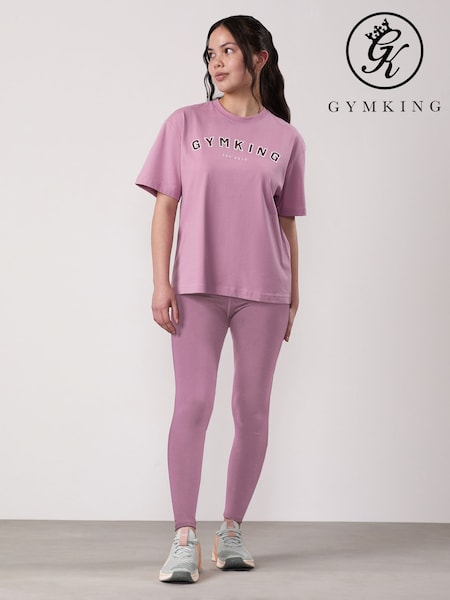 Violet - Gym King Boyfriend Shadow T-Shirt (W85707) | 164 LEI