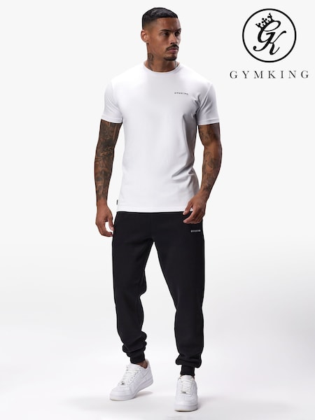 Gym King White Linear Fundamental T-Shirt (W85719) | €33