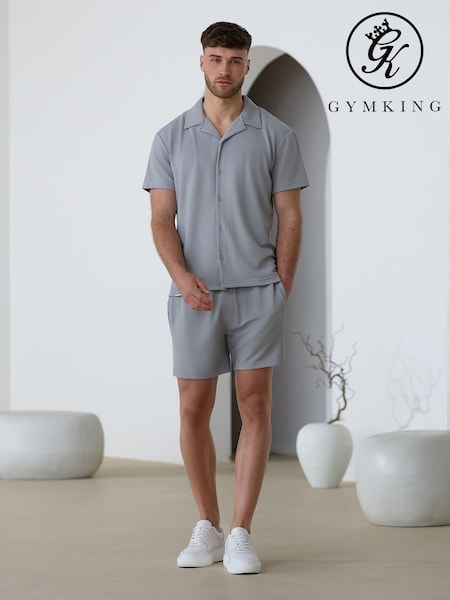 Gym King Grey Signature Waffle Shirt (W85731) | R$ 445