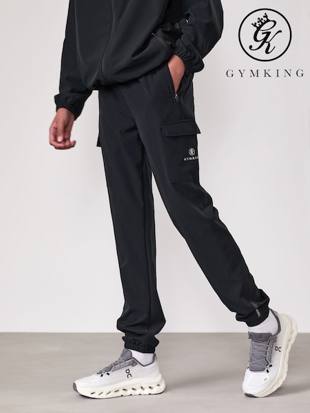 Gym King Black Pro Woven Cargo Joggers (W85756) | €54