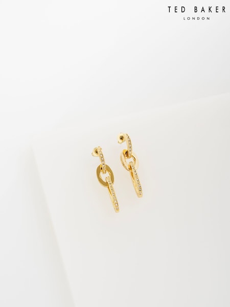Ted Baker Gold Tone Shirina: Crystal Shimmer Drop Earrings (W86673) | €67