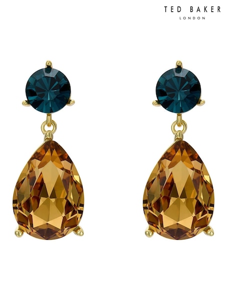 Ted Baker Gold Tone Tone Teaire Crystal Teardrop Earrings (W86675) | €99