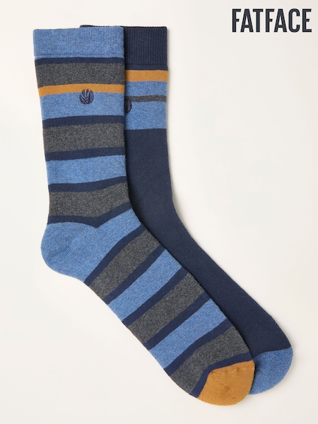 FatFace Navy 2 Pairs of Thermal Socks (W86693) | AED82