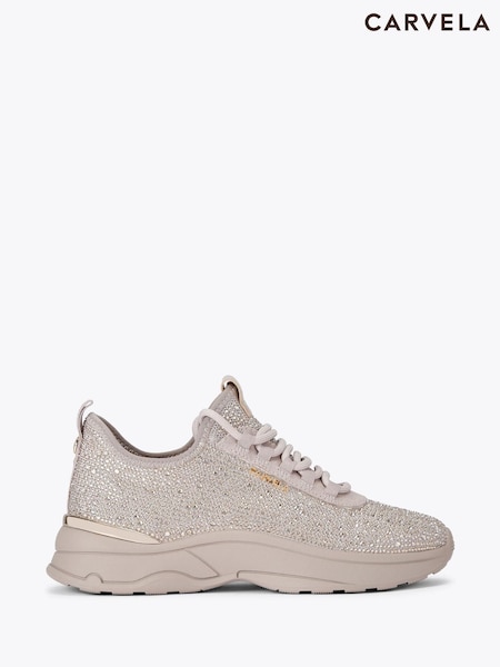 Carvela Swift Jewel Runner Nude Trainers (W86744) | €126