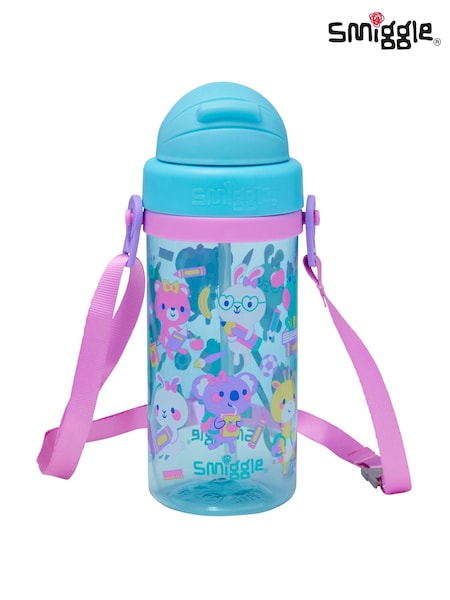 Smiggle Teeny Tiny Ready Set Go Plastic Drink Bottle With Strap 400Ml (W86784) | 16 €