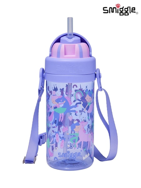 Smiggle Teeny Tiny Ready Set Go Plastic Drink Bottle With Strap 400Ml (W86795) | 16 €