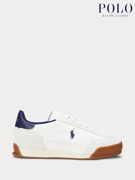 Polo Ralph Lauren White/Navy Blue Hester PP Sneakers Low Top Lace Trainers (W86822) | €179