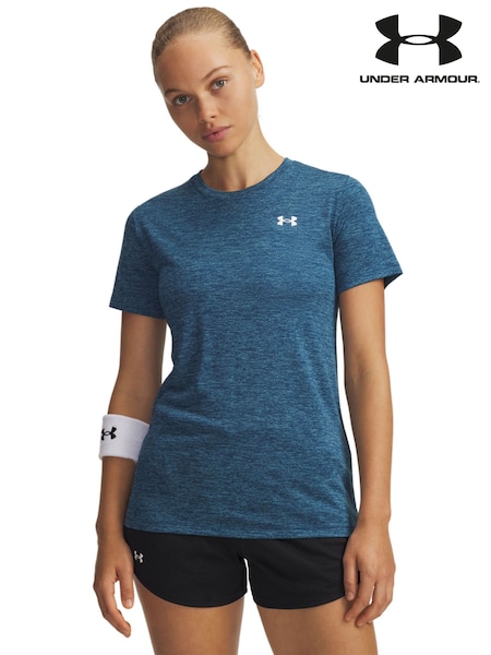 Under Armour Blue Tech Crew Neck Twist T-Shirt (W86910) | AED157