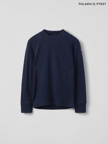 Azul - Polarn O. Pyret Merino Wool Top (W86964) | R$ 275