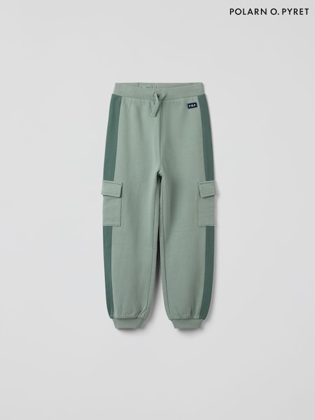 Polarn O. Pyret Green Cotton Cargo Joggers (W86970) | €37