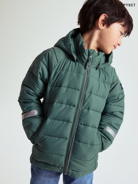 Polarn O. Pyret Green Quilted Water Resistant Puffer Coat (W86978) | €85