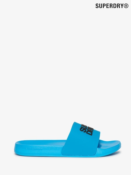 Superdry Blue Sportswear Logo Pool Sliders (W86987) | €35