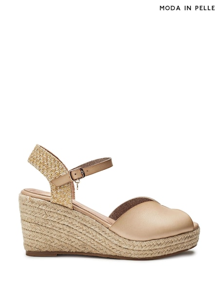 Moda in Pelle Nolaa Peep Toe Comfort Espadrille Wedges (W87018) | €87