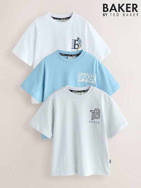 Baker by Ted Baker 3 Pack Graphic Print T-Shirts (W87351) | $69 - $83