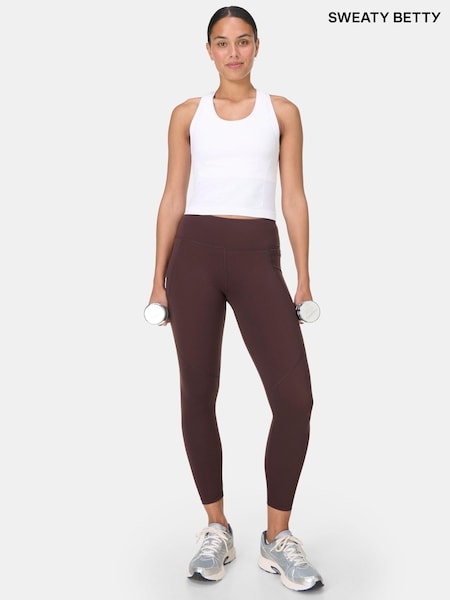 Sable Brown - Sweaty Betty Power Embossed Workout Leggings (W87382) | 125 €