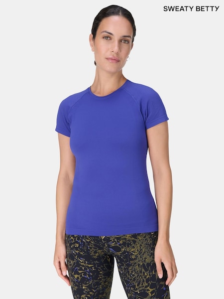 Sweaty Betty Blue Athlete Seamless Workout T-Shirt (W87407) | €60