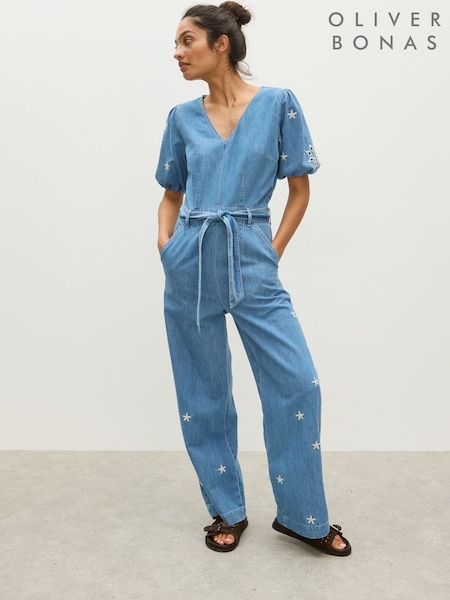 Oliver Bonas Embroidered Tie Waist Jumpsuit (W87485) | 134 €
