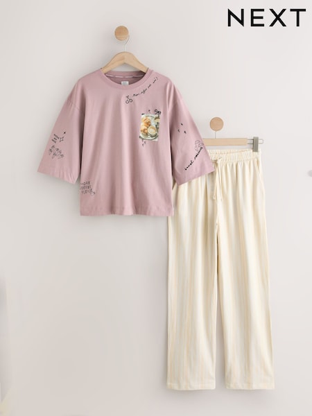 Purple Breakfast Short Sleeve Pyjamas (W87542) | €29