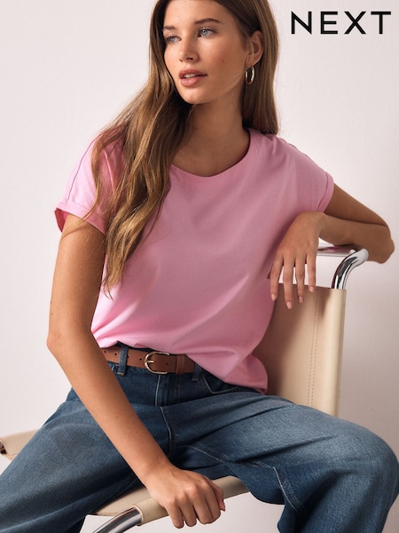Pink Cap Sleeve T-Shirt (W87569) | €8