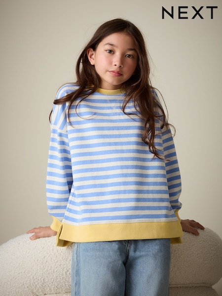 Blue/Yellow Sweatshirt (3-16yrs) (W87615) | OMR8 - OMR10