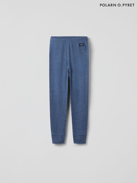 Céu azul - Polarn O. Pyret Merino Wool Long Johns Thermal (W87687) | R$ 275