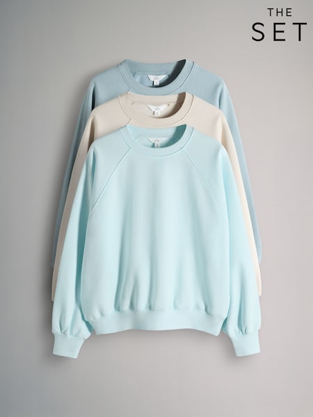 The Set 3 Pack Raglan Sweat Tops (W87759) | ‏221 ر.س.‏