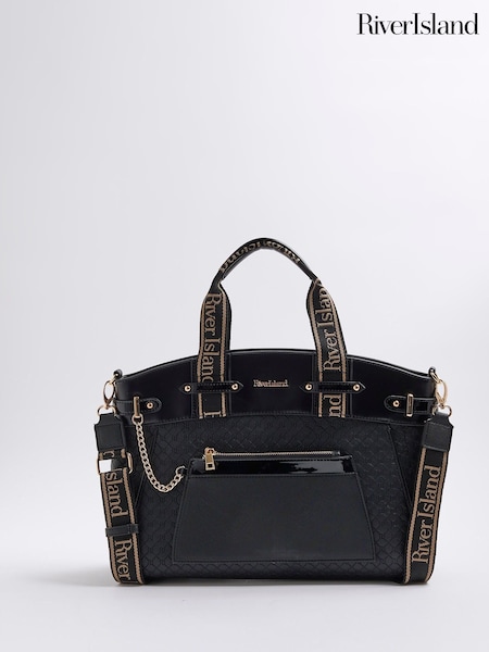River Island Panelled Webbing Handle Bag (W87798) | R$ 485