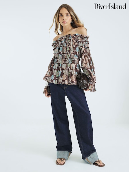 River Island Raw Edge Bardot Top (W87802) | 65 €