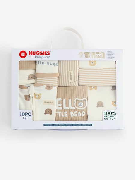Huggies Baby Bear Theme Essentials Brown Gift Set 10 Piece (W87805) | AED379