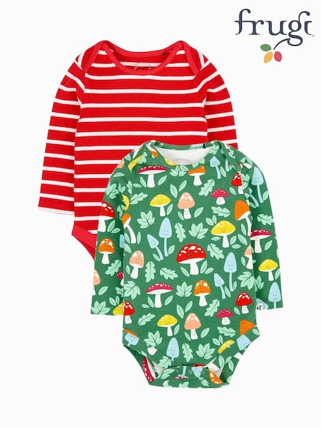 Frugi Super Special White Bodysuits 2 Pack (W87881) | €34 - €37
