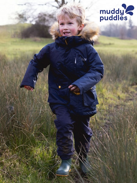 Muddy Puddles Blue Waterproof 3-in-1 Parka Jacket (W87905) | €119