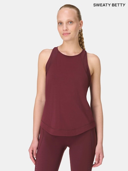 Sweaty Betty Red Breathe Easy Mesh Run Tank Top (W87945) | €58
