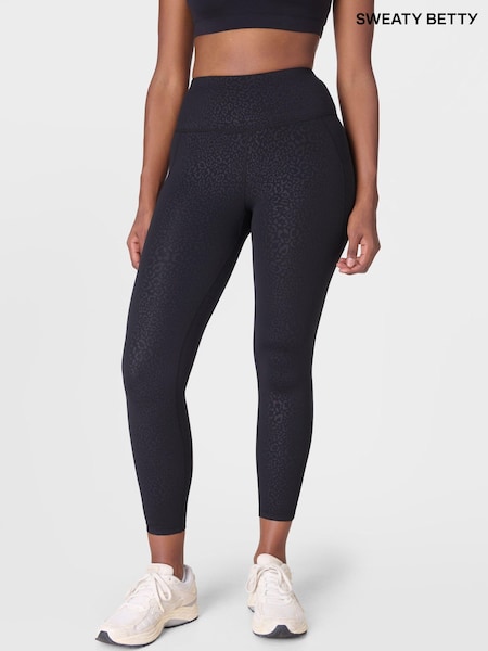 Sweaty Betty Light Blue 7/8 Length All Day 7/8 Embossed Leggings (W87947) | €92