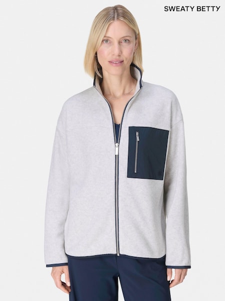 Sweaty Betty Black Mallow Zip Through Fleece (W87952) | €133