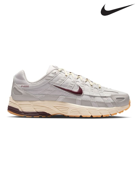 Nike White/Burgundy P-6000 Trainers (W87970) | €133