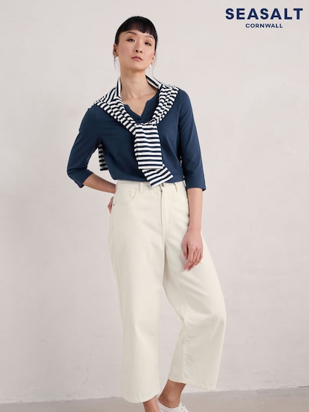 Seasalt Cornwall Blue Carlyon Top Cotton Jersey (W88005) | 148 QAR