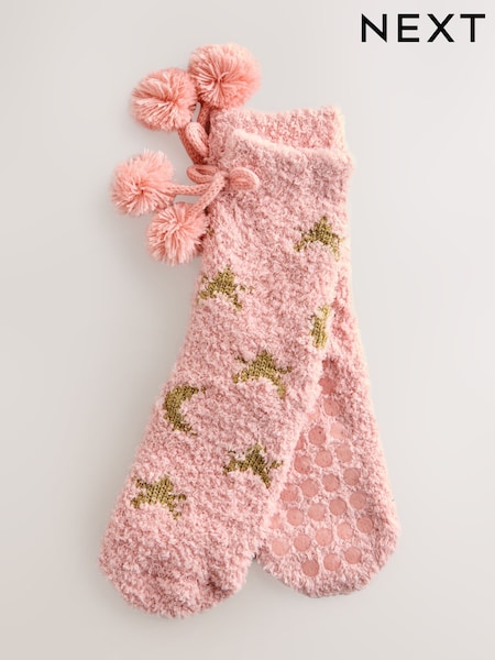 Pink Moon and Star Cosy Ankle Socks (W88029) | 3,290 Ft - 3,890 Ft