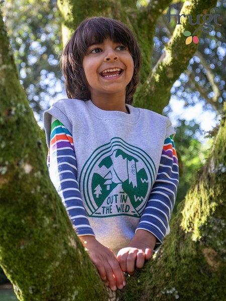 Frugi Grey Alex Sleeveless Sweatshirt (W88092) | €37 - €39