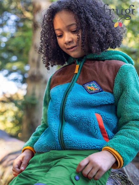 Frugi Green Bracken Fleece Cord Jacket (W88112) | €50 - €56