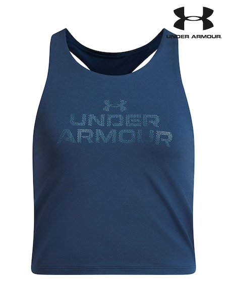 Under Armour Blue Motion Branded Crop Tank (W88131) | SGD 52