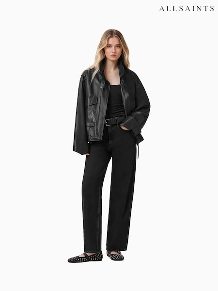 AllSaints Black Sadie Barrel Jeans (W88336) | R$ 1.375