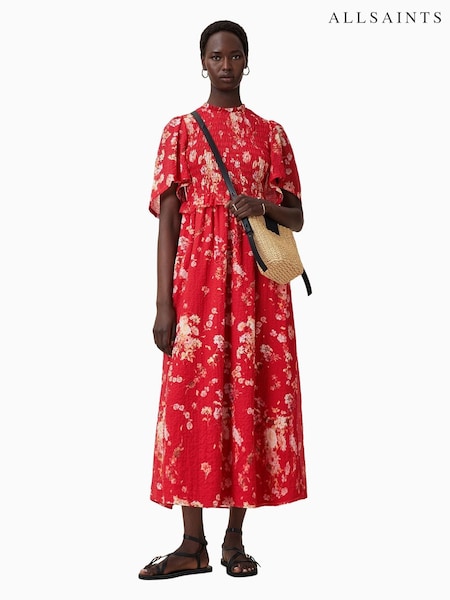 AllSaints Red Mya Dress (W88341) | €330