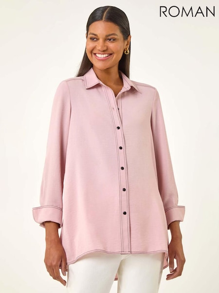 Roman Constrast Stitch Shirt (W88473) | R$ 510
