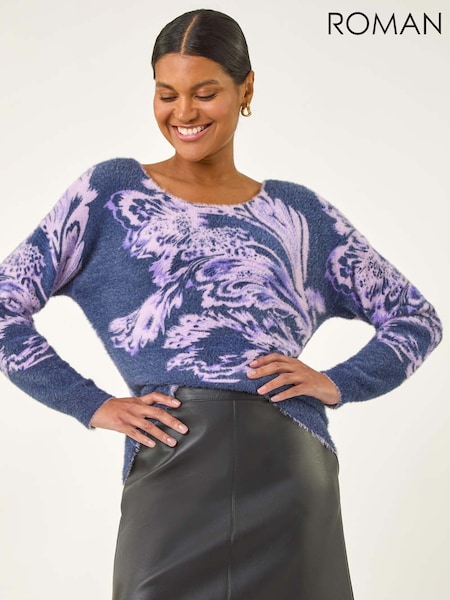 Roman Blue Marble Hotfix Knit Jumper (W88500) | R$ 545