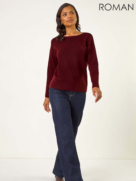 Roman Red Ribbon Bow Tie Back Jumper (W88526) | AED306