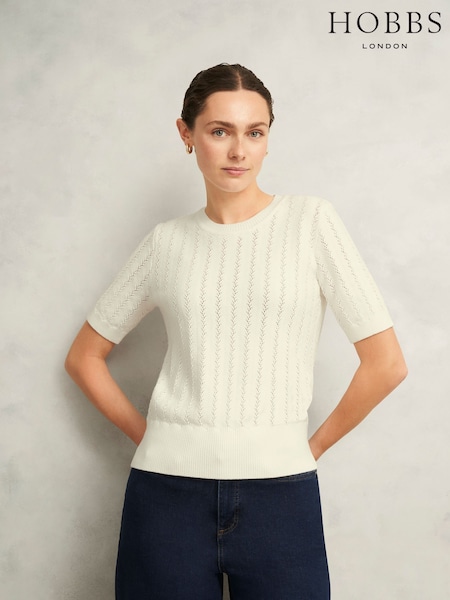 Hobbs Natural Calla Knitted Top (W88682) | €126