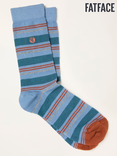 FatFace Blue Striped Socks (W88759) | €11